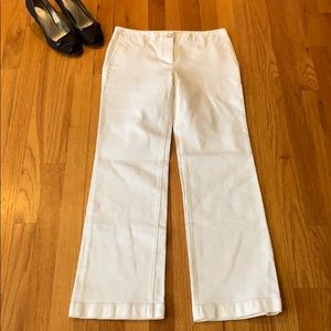 Ann Taylor Thin Corduroy Style White Pants